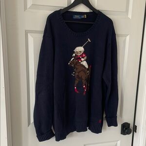 Polo by Ralph Lauren Navy Sweater with Polo Bear Design